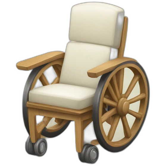 Squeletons on a wheels chair emoji