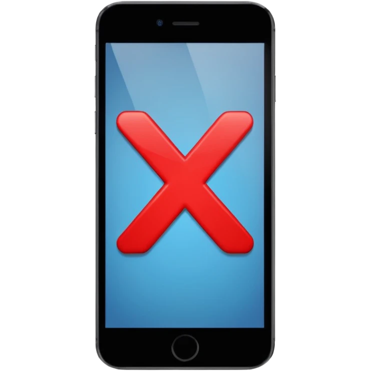 Un movil pero con una x por encima como que lo tache emoji