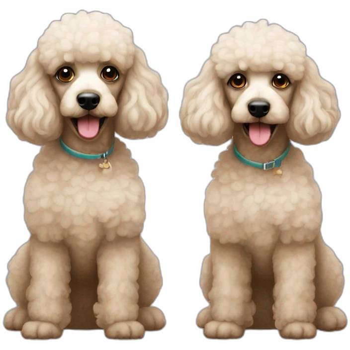 Two poodles emoji