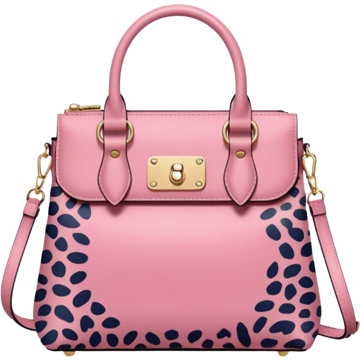 Pink leopard bag emoji