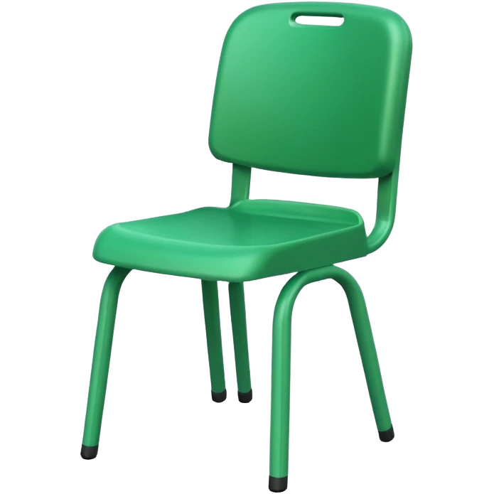 Silla de plástico verde emoji