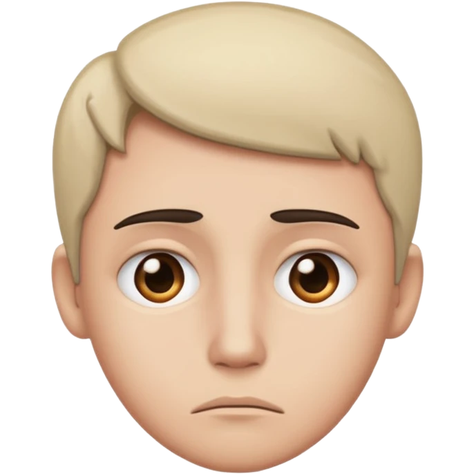 Sad but nervous  emoji