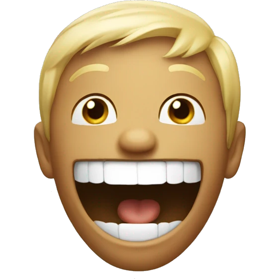 Holding in laugh emoji