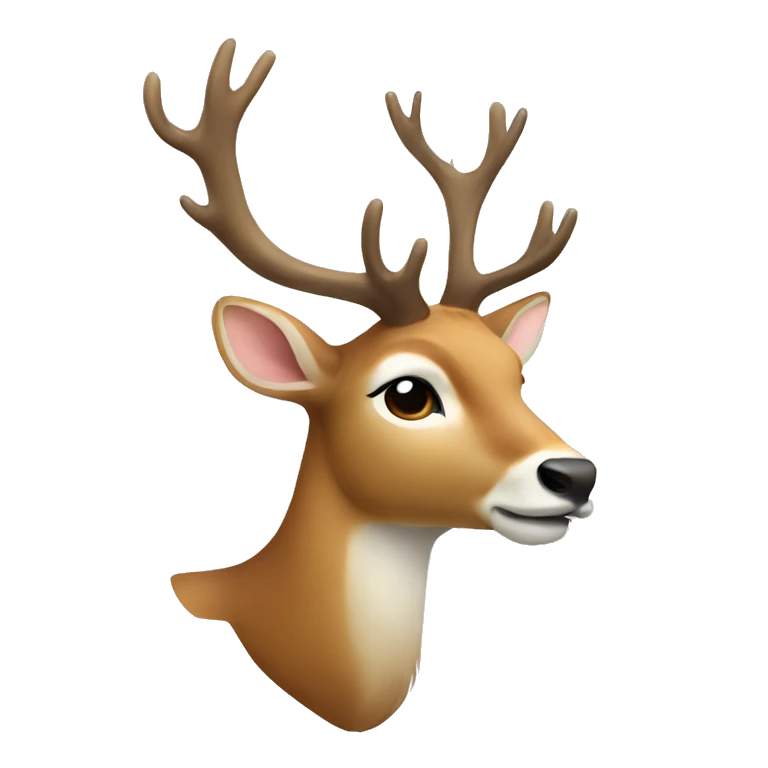 deer with white bow on horn emoji