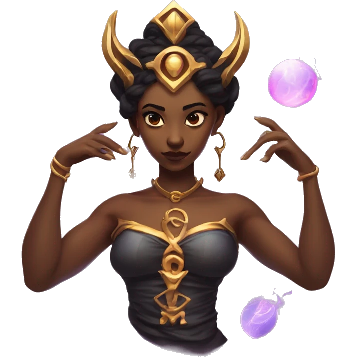 "Technomancy is the use of magic or mystical powers to control and manipulate technology” + "It's kind of like cyberpunk magic or how in some games, characters hack into systems using magic." 🖥️⚡🧙‍♂️ Make a ancient vampire technomancy goddess emoji