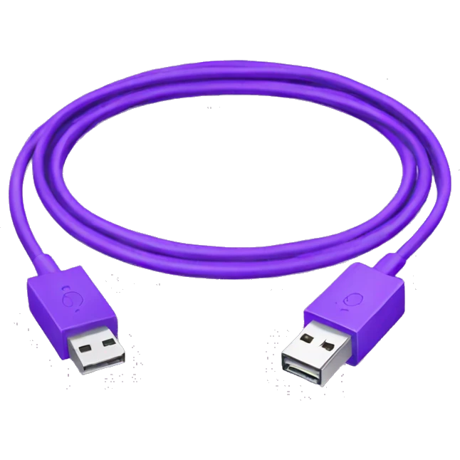 Purple usb cable  emoji
