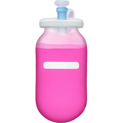 Pink Fluid bag for IV infusion emoji