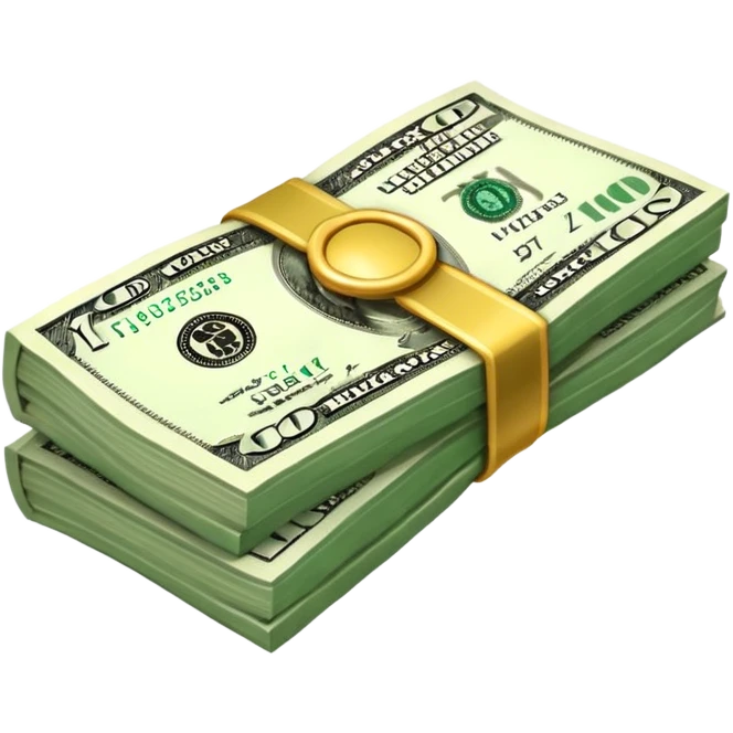 dollars paper money bundle emoji