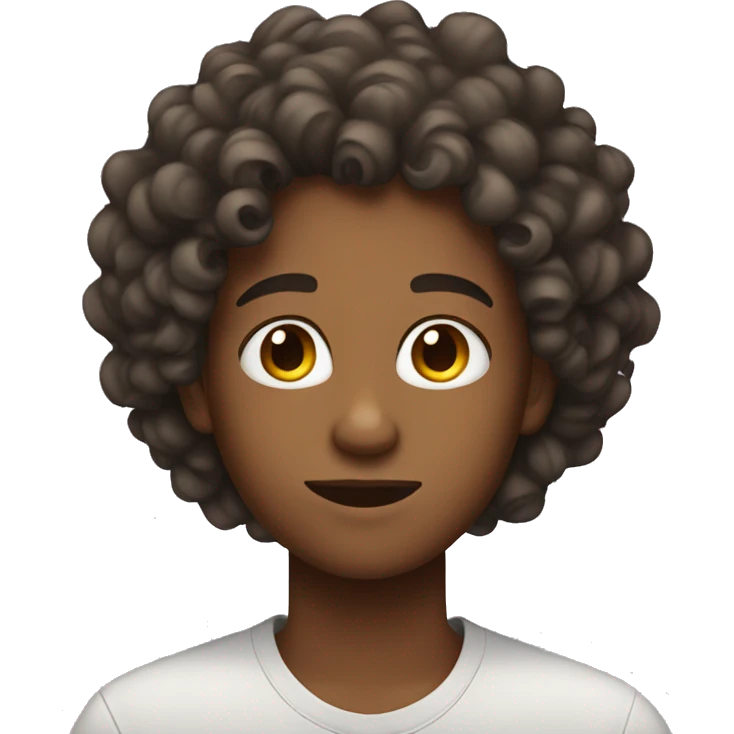 teen with curly hair emoji