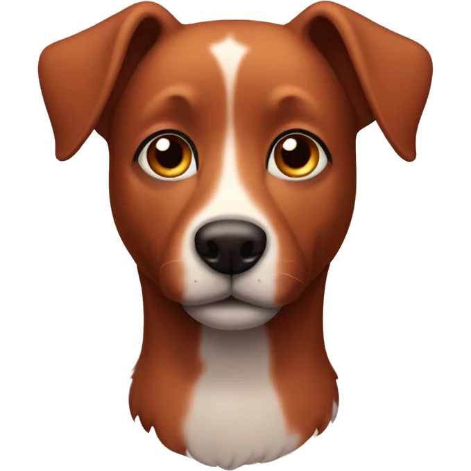 Red healer dog with big brown eyes and eyelashes  emoji