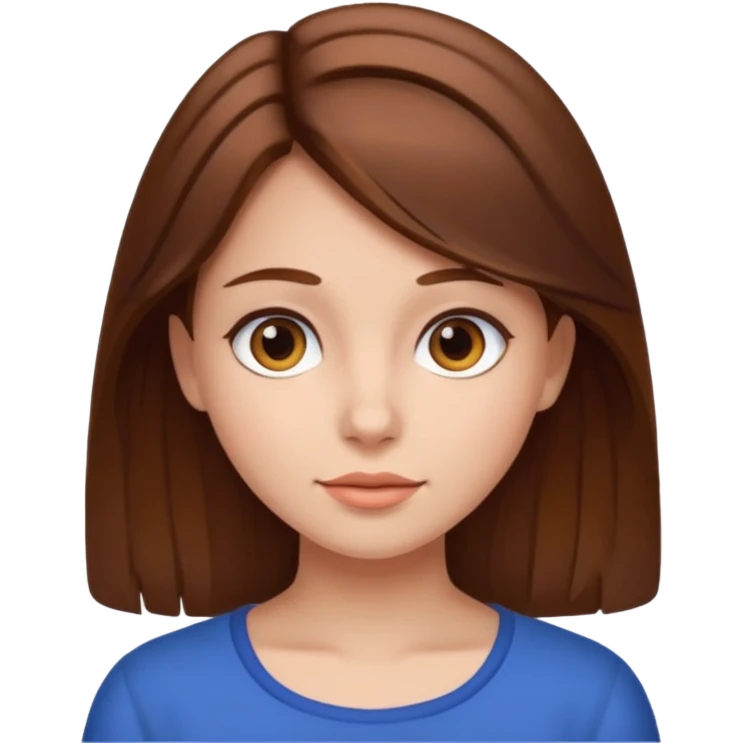 kahverengi saçlı kız emoji