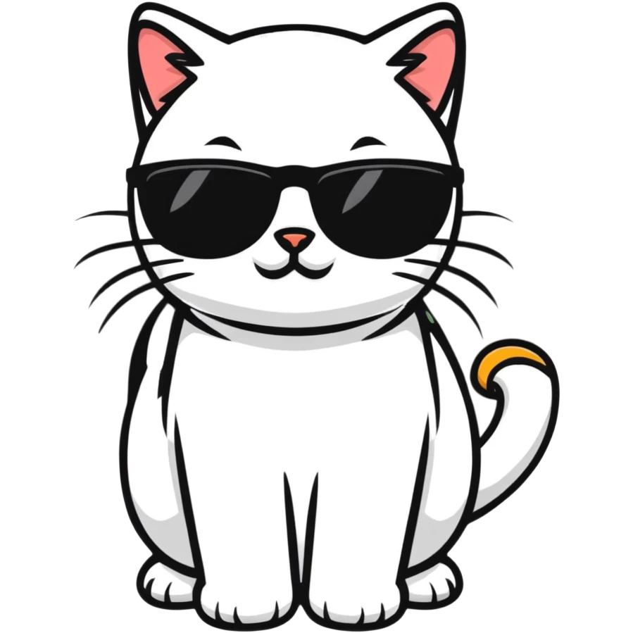 Cat with sunglasses emoji