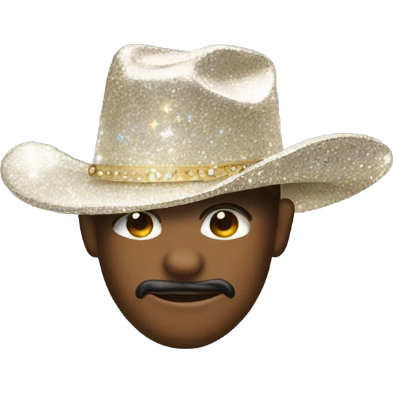 Sparkly cowboy hat emoji