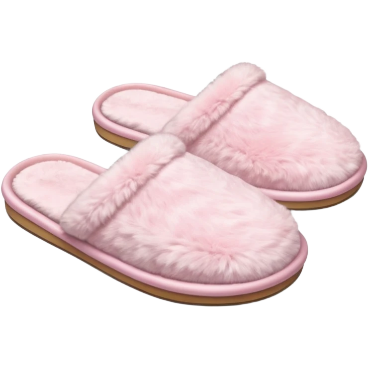 Pastel pink bath slippers, soft texture, minimal background emoji