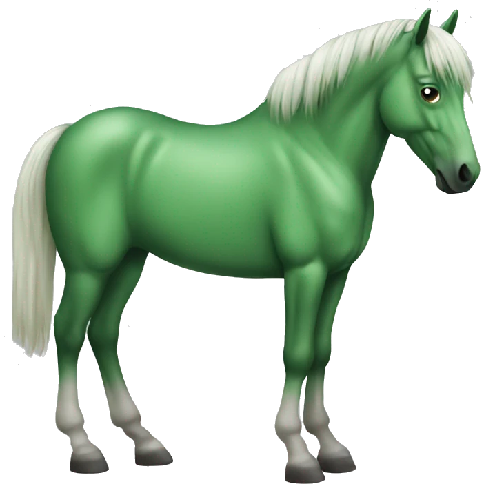a green horse with 7 legs  emoji