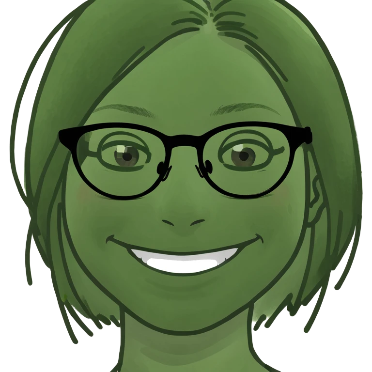 girl with glasses and smile emoji