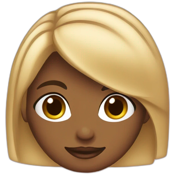 pastelera de cabello marron emoji