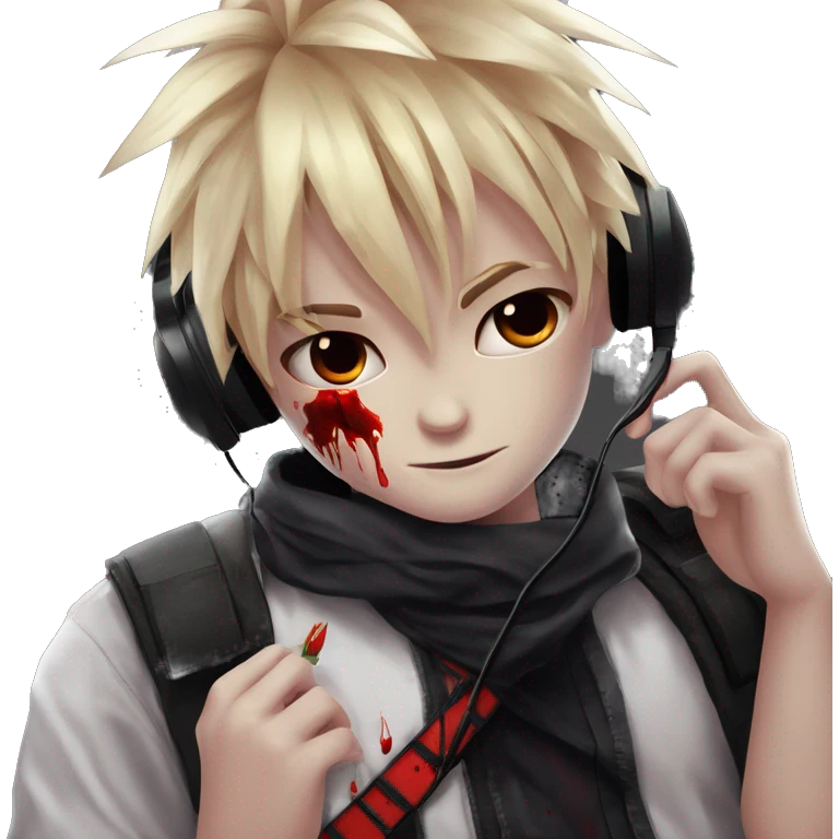 bloody boy with red eyes emoji