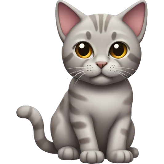 a fold-eared Scottish cat of purple color emoji