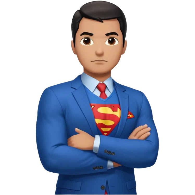Superman con letras defensor del pueblo emoji