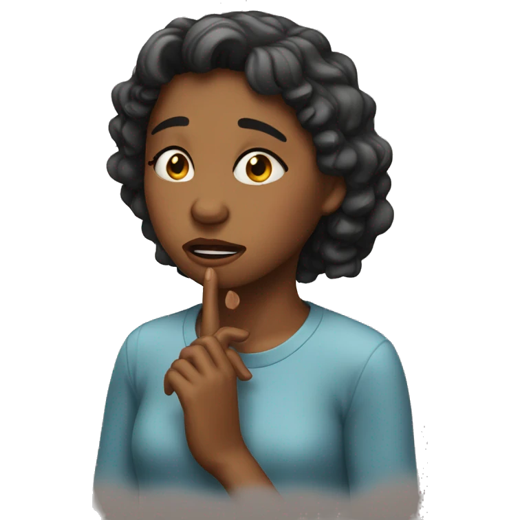 Girl crying on her birthday emoji