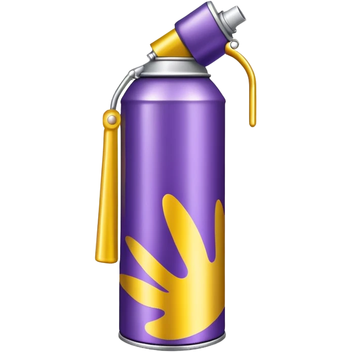 Créer moi un emoji d'une bombe de peinture violette et jaune  emoji