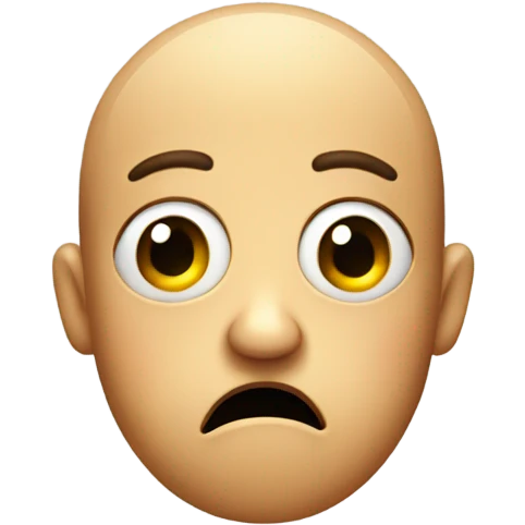Very scared and worried face emoji