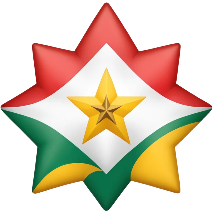 Kurdistan flagged  with one star emoji