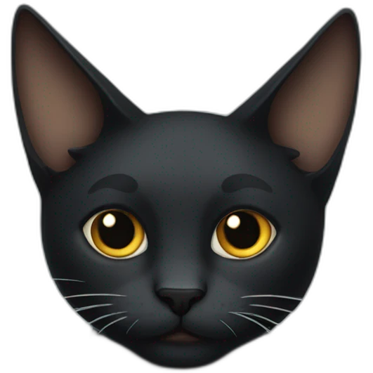 Dark cat with wings emoji