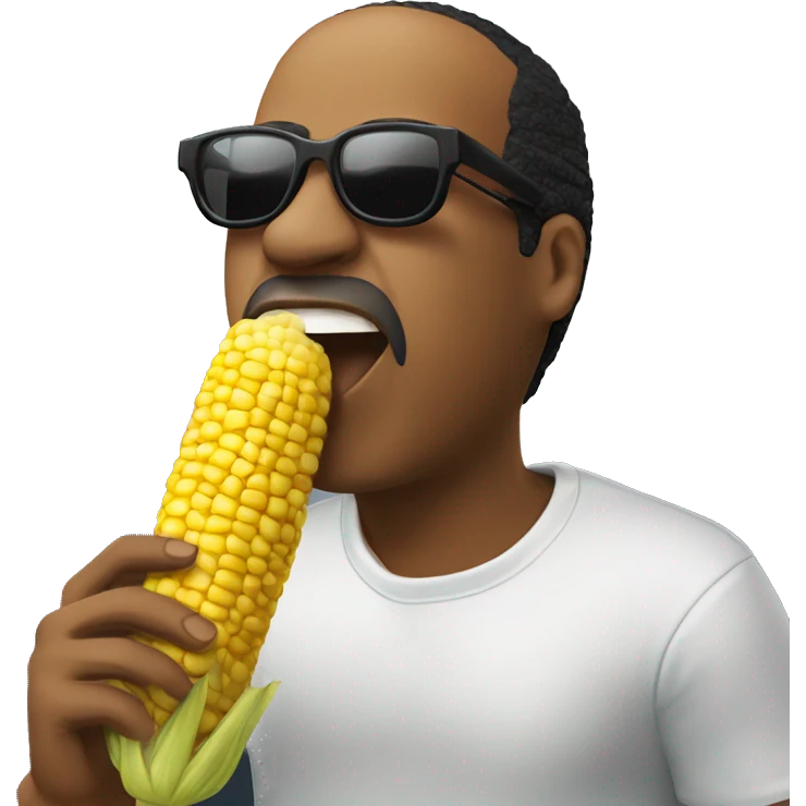 stevie wonder eating corn on the cob emoji