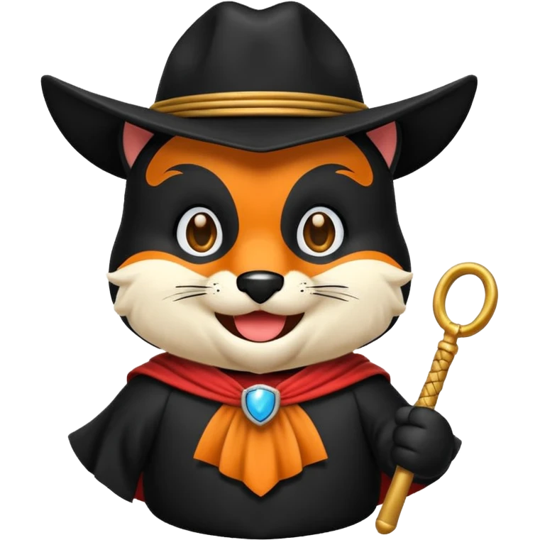 Diseña un Zorro mascota saludando  emoji