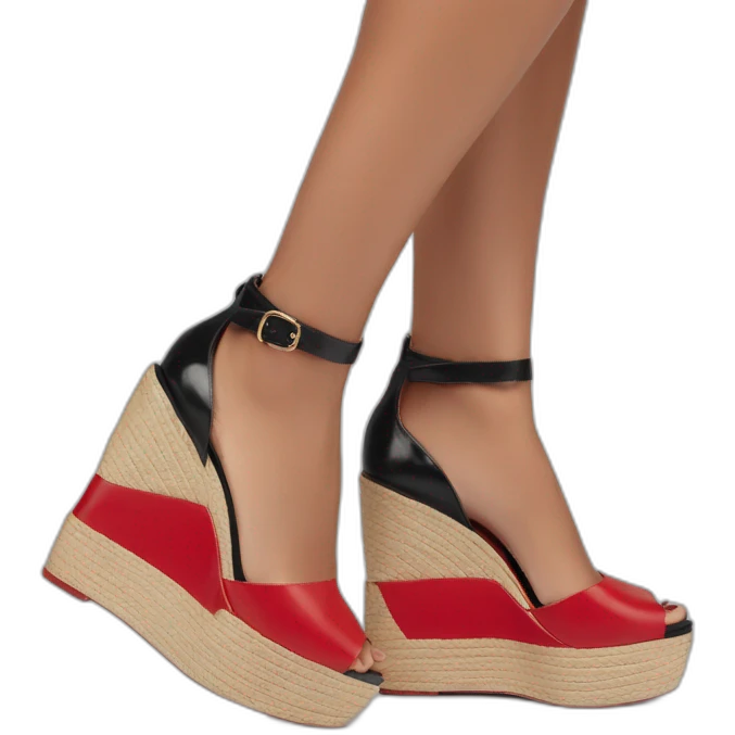 Platform wedges louboutin black emoji