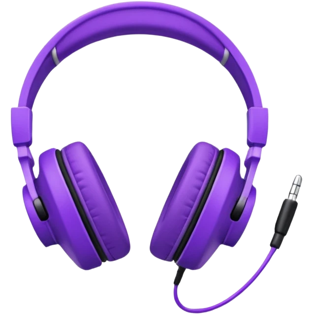 purple open journal with purple headphones on top emoji