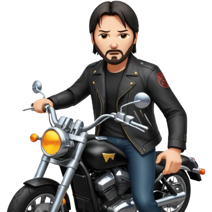 John Wick riding a motorcycle emoji