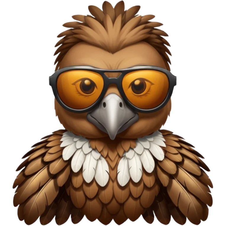 vulture wearing reflective sunglasses emoji