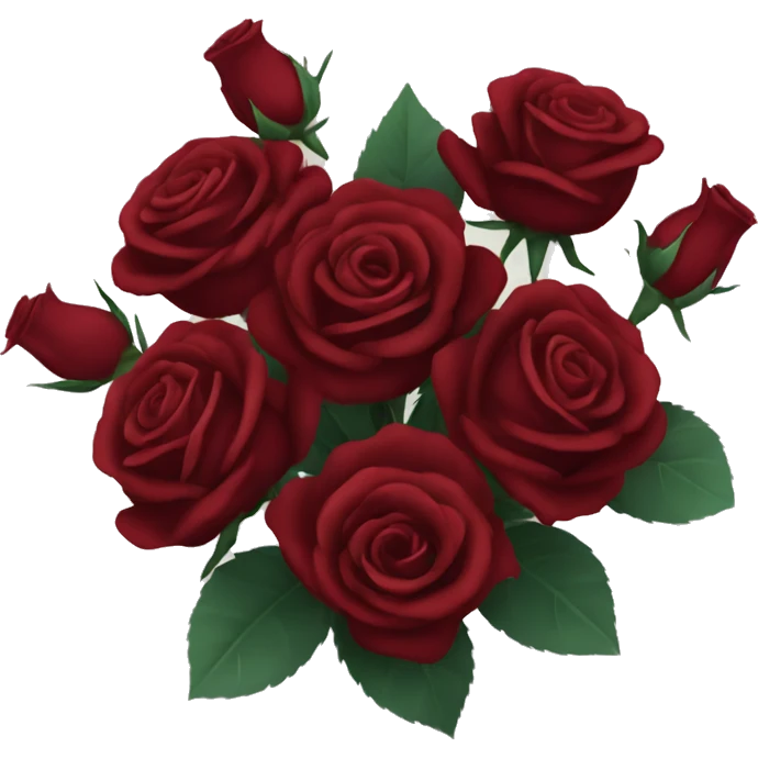 Bouquet of dark red roses emoji
