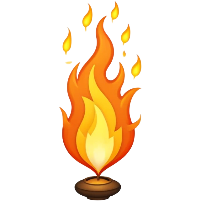 long elongated fire flame emoji