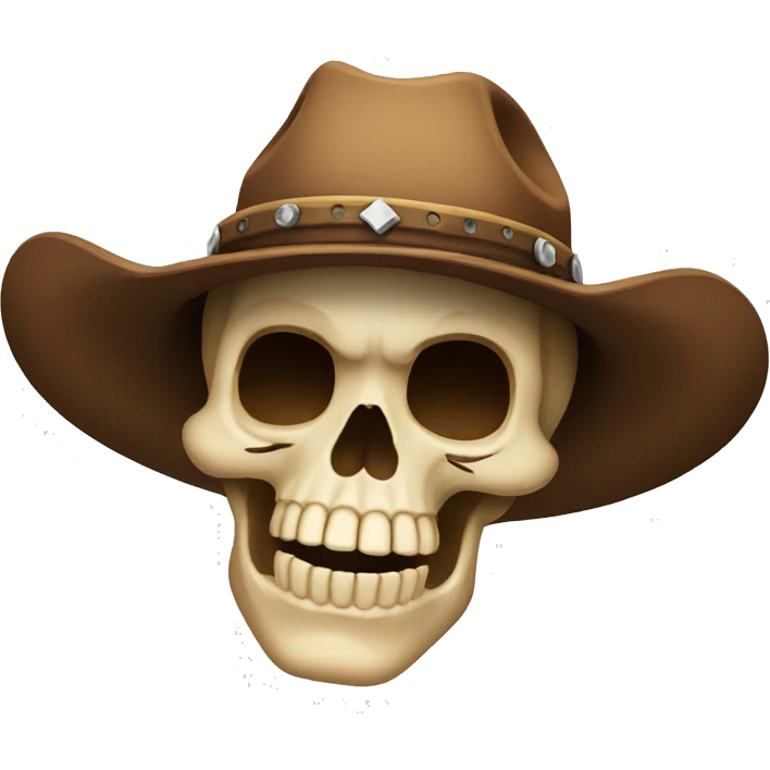 Skull wearing cowboy hat  emoji