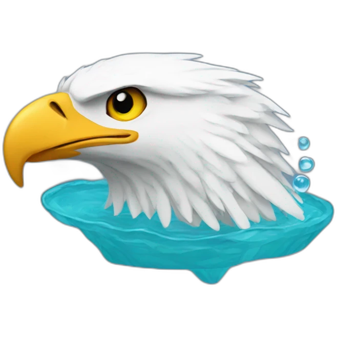 Eagle swimming emoji