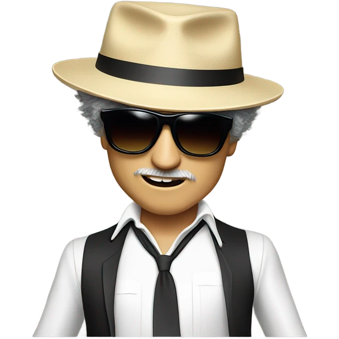 Bob Dylan doing the Gangnam style dance emoji