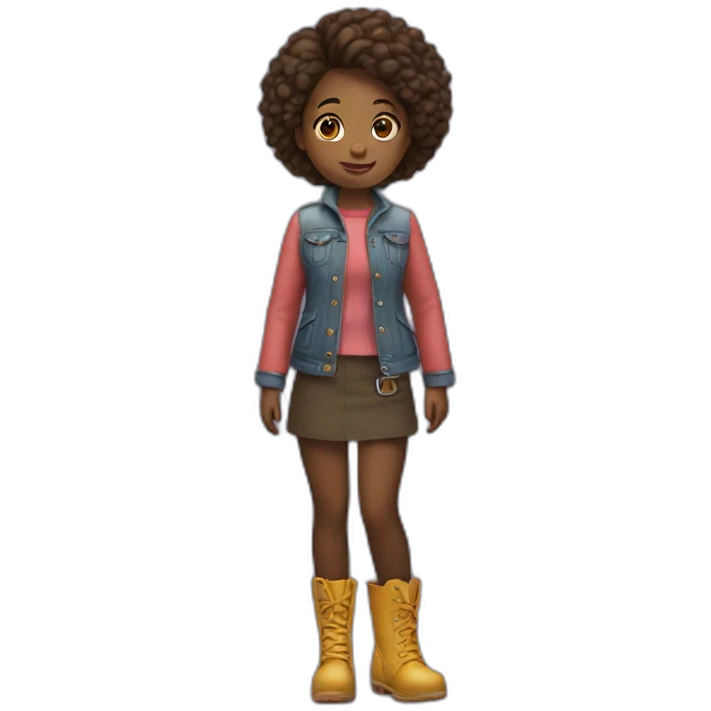 Girl with big boots emoji