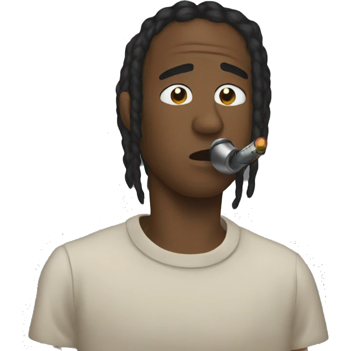 Travis Scott telling someone to be quiet  emoji