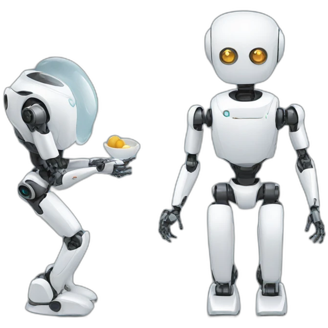 Ai robots doing a task emoji