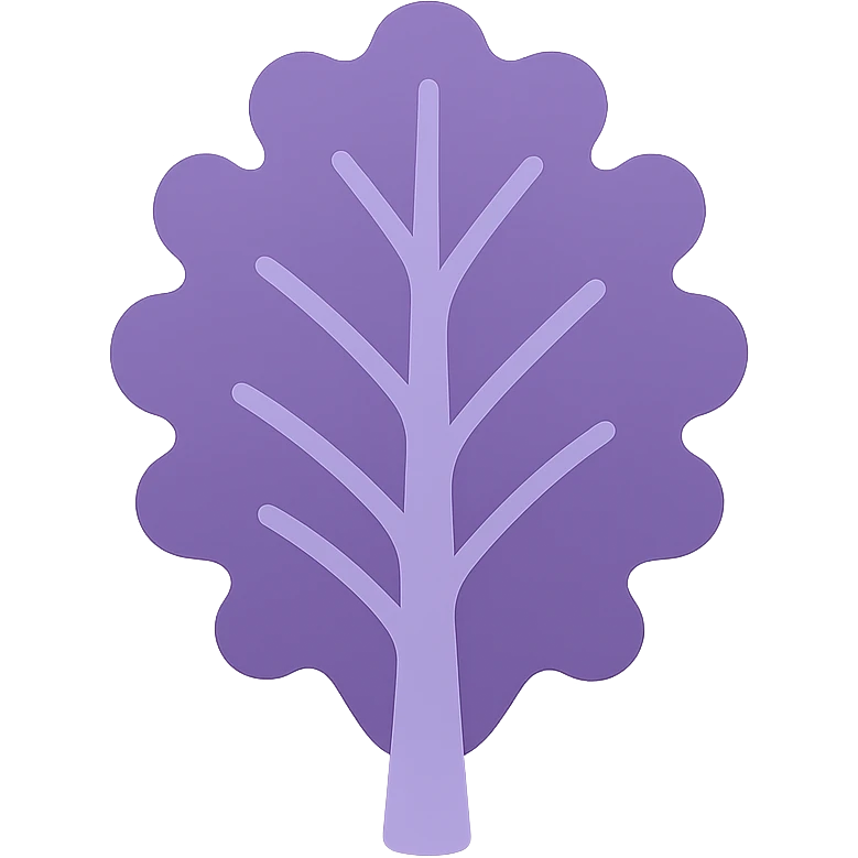 purple kale, vibrant, detailed, icon style, no background emoji