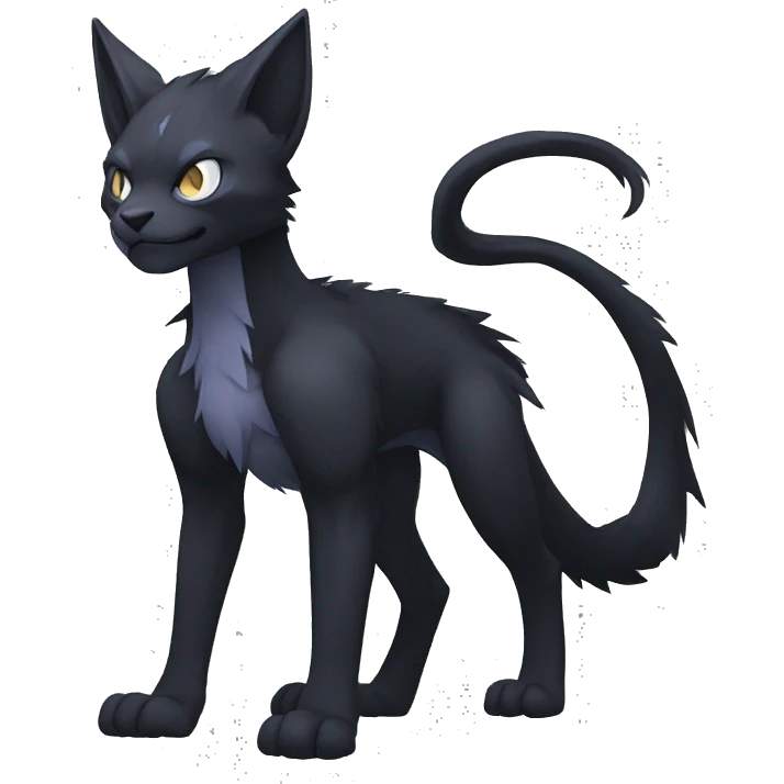 cool edgy dark-themed animal hybrid Fakemon full body emoji