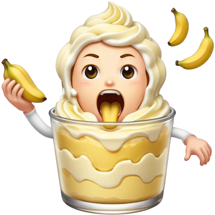screaming banana pudding emoji