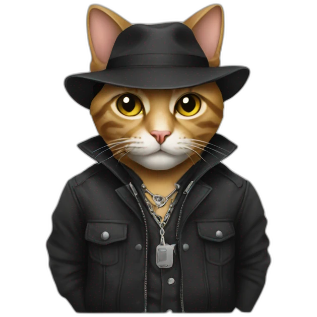 Cat gangster emoji