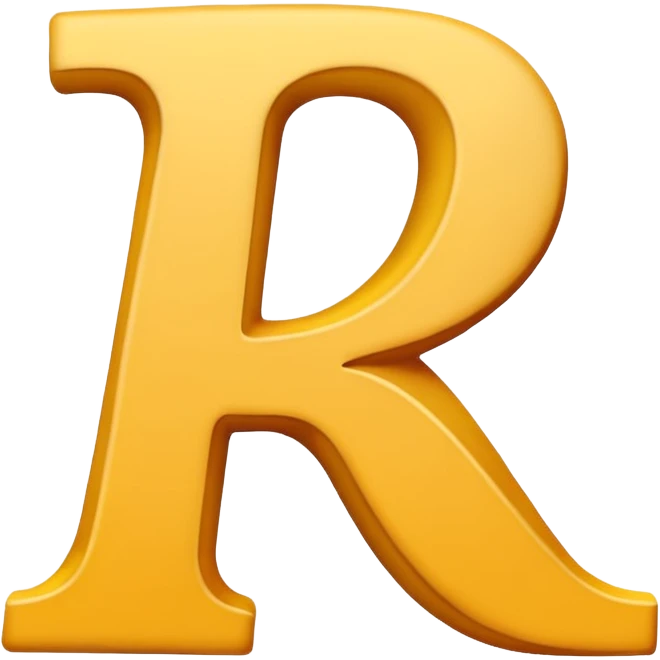 Generate the letter R with a white background in emoji form. emoji