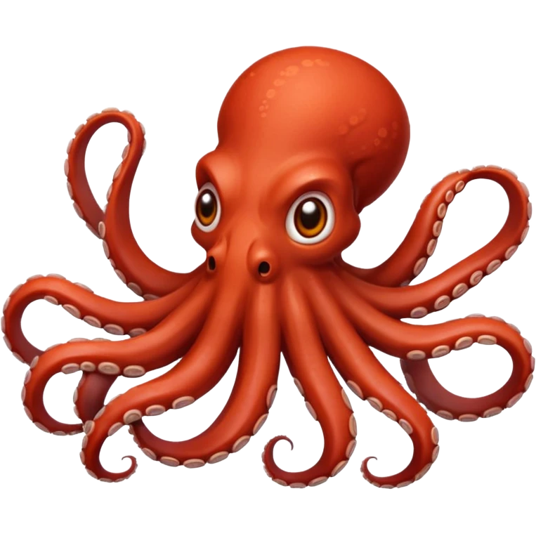 The octopus emoji with red drowsy eyes emoji
