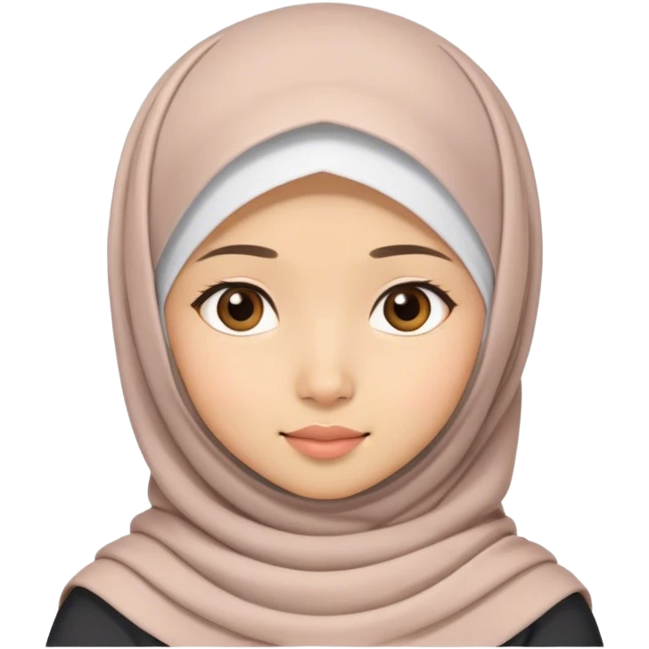 cute asian girl with hijab emoji